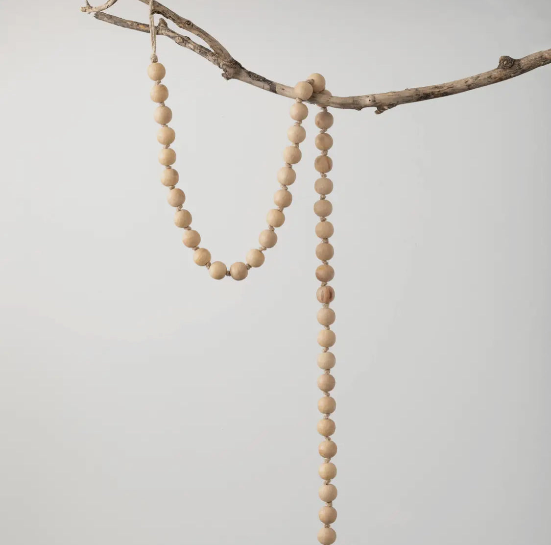 garland :: natural wood beads