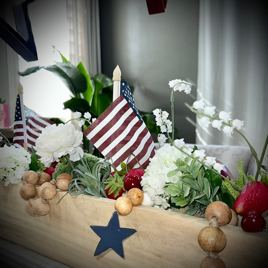 beads with blue star