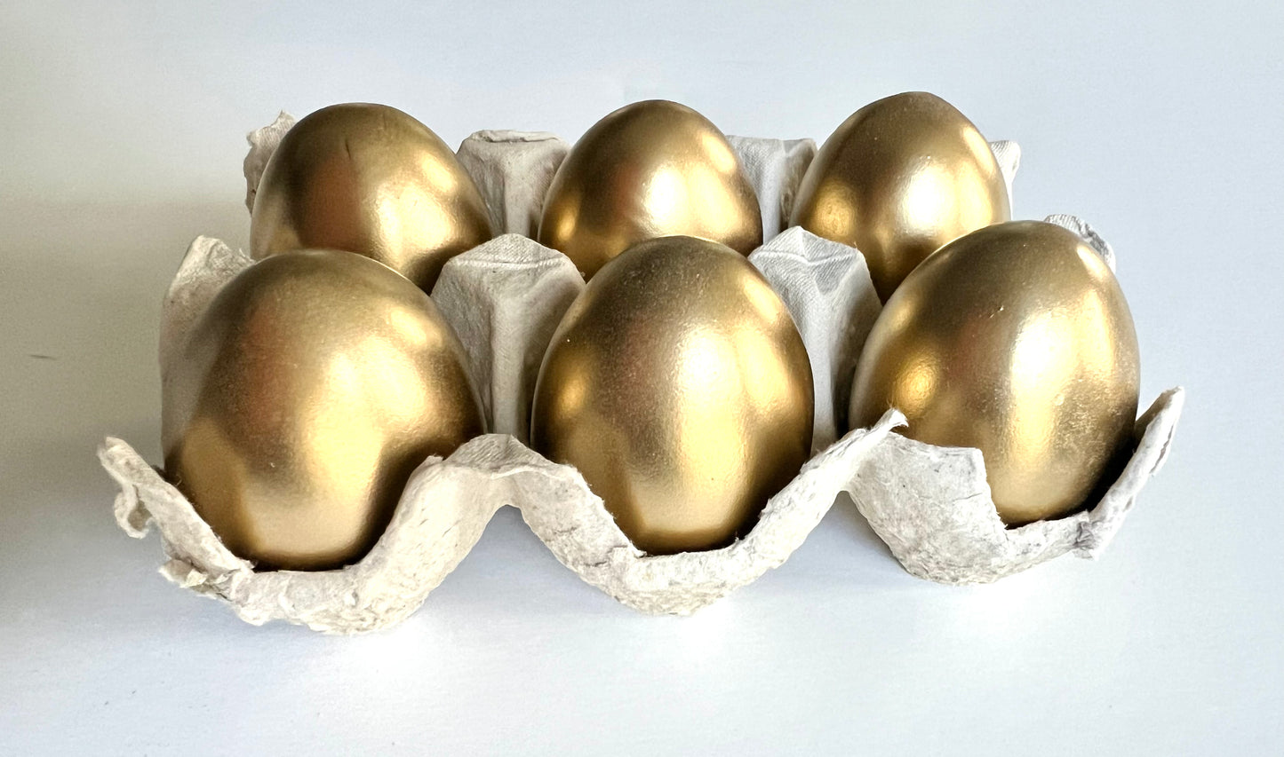 eggs :: gold {set of 6}