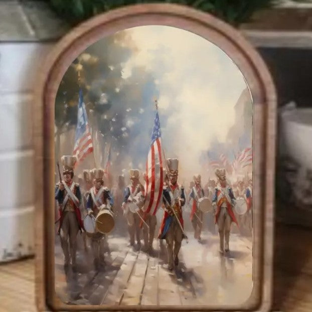 frame :: patriotic band with flag