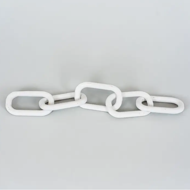 White wood chain home decor accent