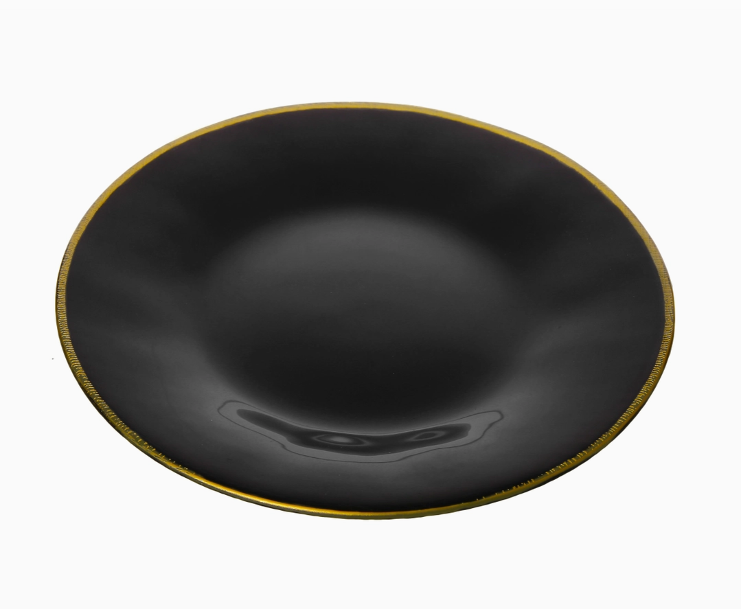 glass charger :: gold rim {set of 4}