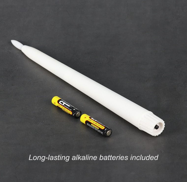 taper candles :: taper white flameless {set of 3}