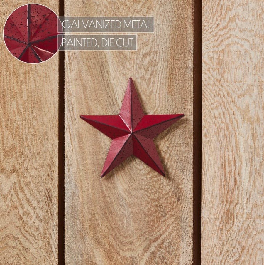 metal star :: burgundy red speckled