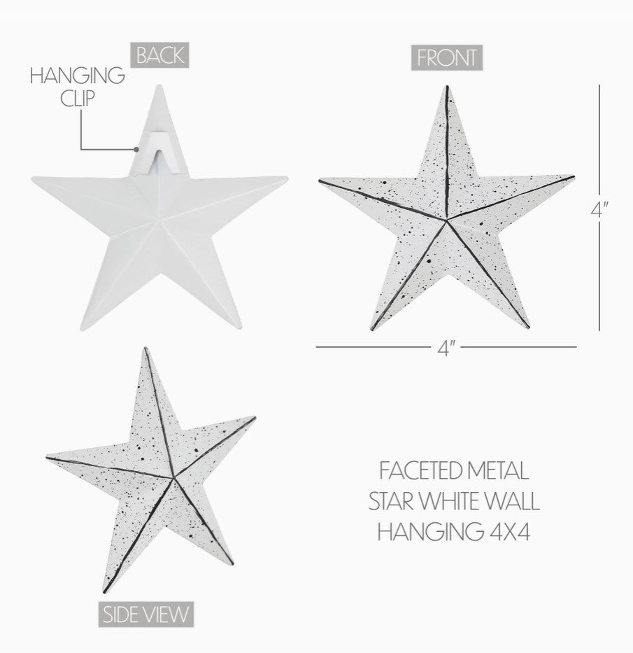 metal star :: white speckled