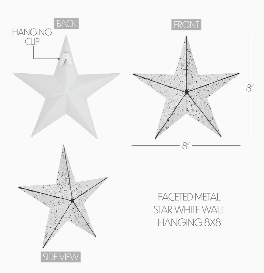 metal star :: white speckled