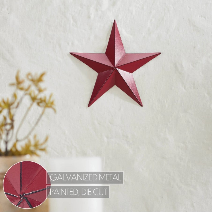 metal star :: burgundy red