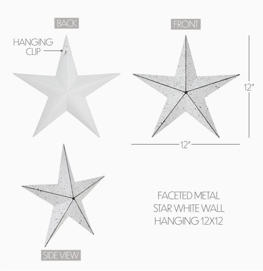metal star :: white speckled