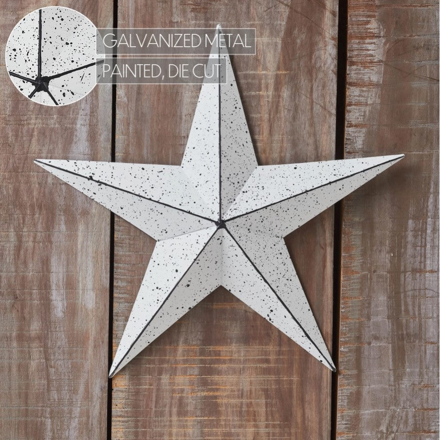 metal star :: white speckled