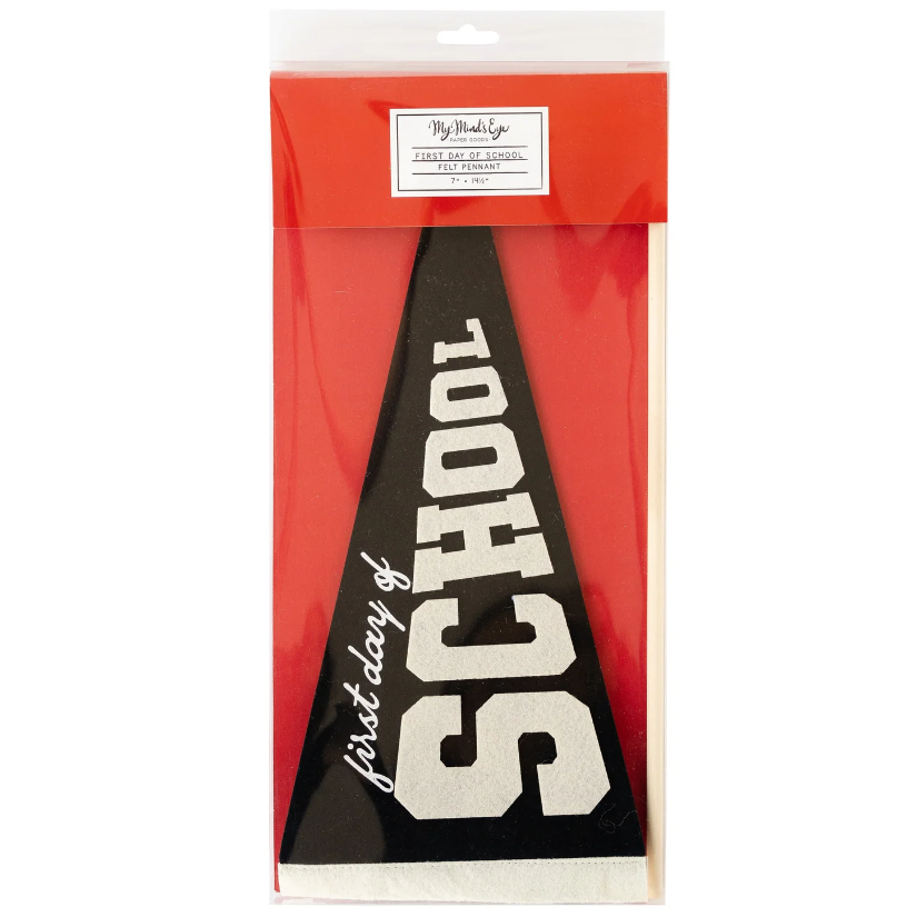 first day of school pennant banner hanging