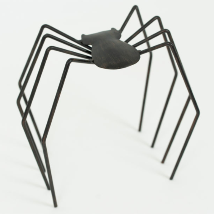 creepy crawler metal spider decoration