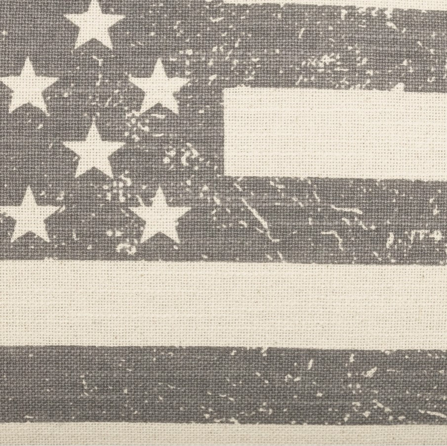 throw pillow cover :: stenciled flag