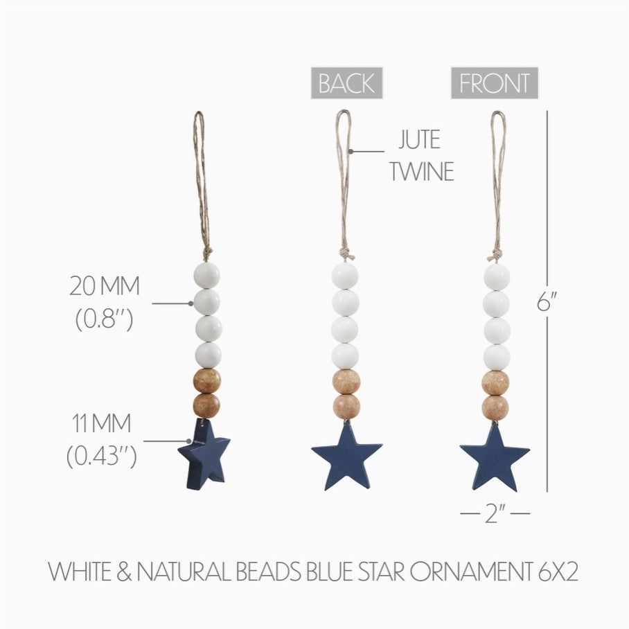 beads with blue star