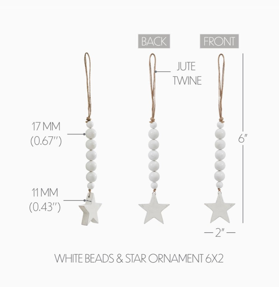 beads with white star