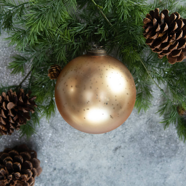ornament :: kugel champagne 5"