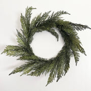 Green wreath on a white background