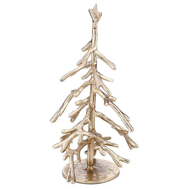 tree :: metal gold {set of 2}