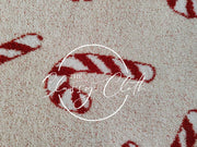 throw blanket :: candy canes
