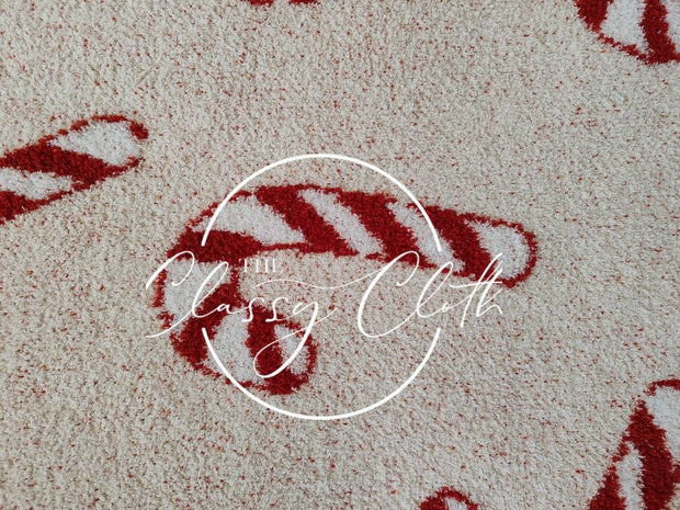 throw blanket :: candy canes
