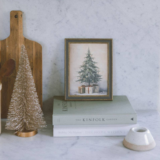 framed artwork :: christmas tree with gifts