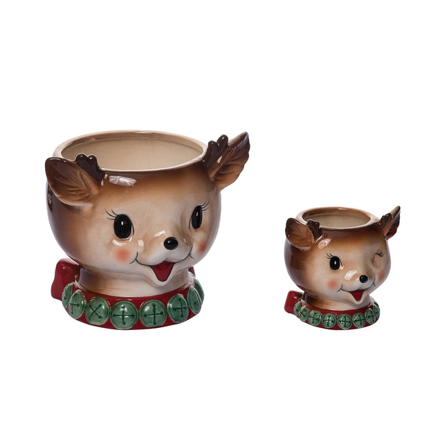 bowls :: vintage reindeers {set of 2}