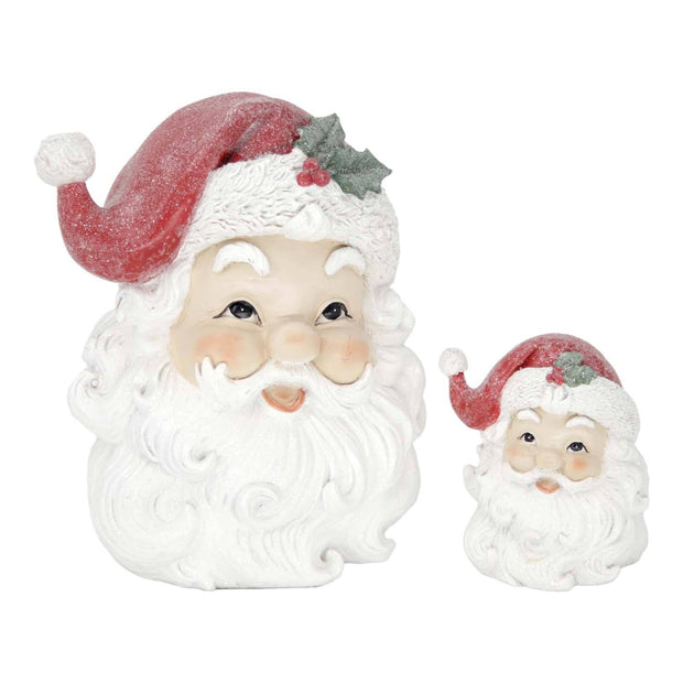 santa faces {set of 2}