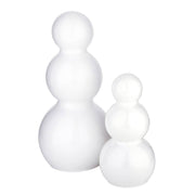 snowmen :: glass white {set of 2}