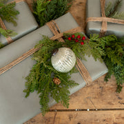 ornament :: kugel white ribbed 3"