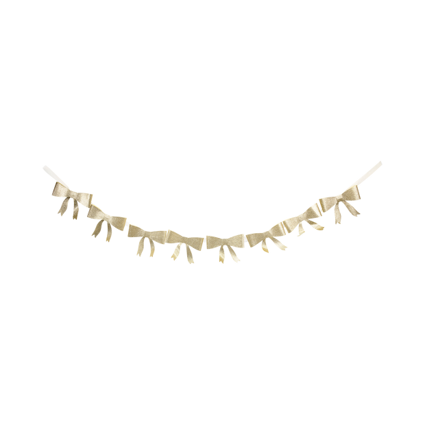 banner :: gold glitter bow 7'L