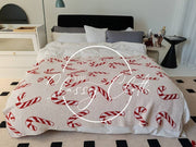 throw blanket :: candy canes