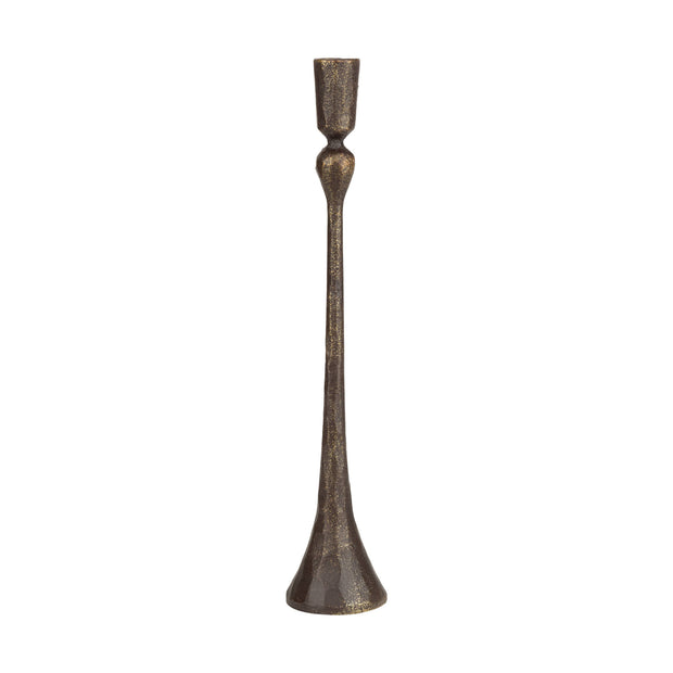 taper candle holder :: antique bronze {tall}