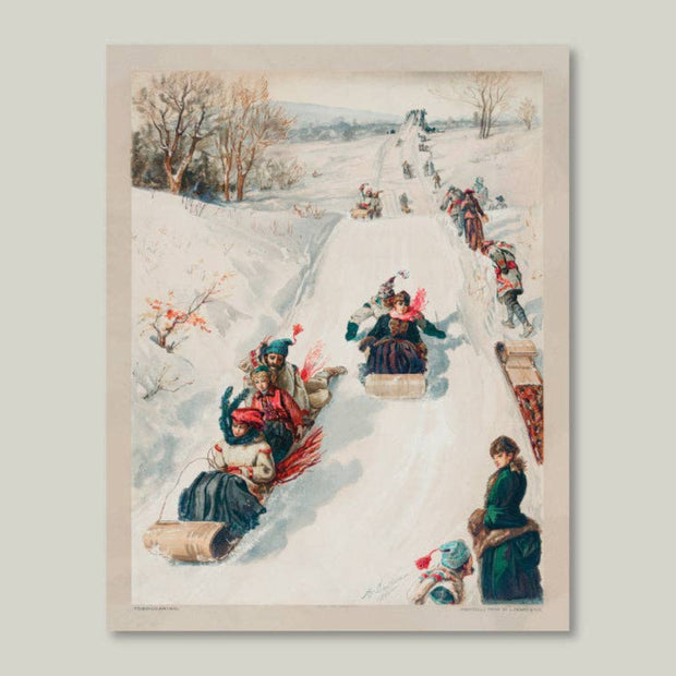 artist board :: tobogganing in the countryside