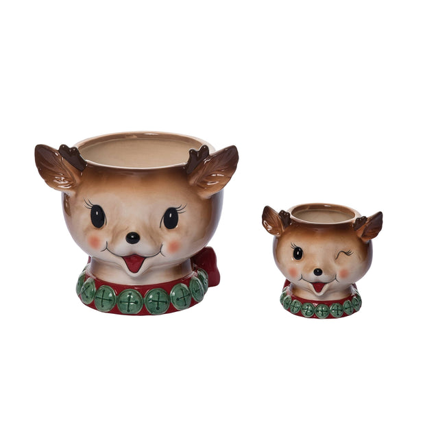 bowls :: vintage reindeers {set of 2}