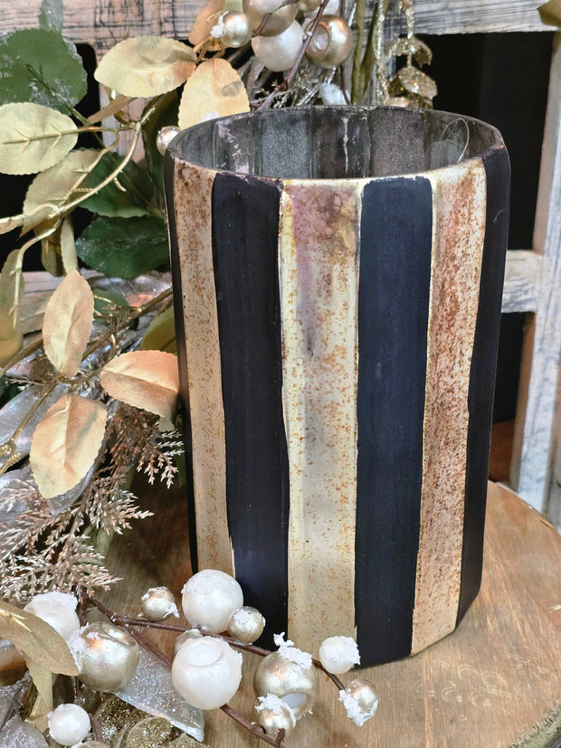 vase :: ebony & gold vase