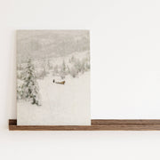 decor print :: vintage winter landscape