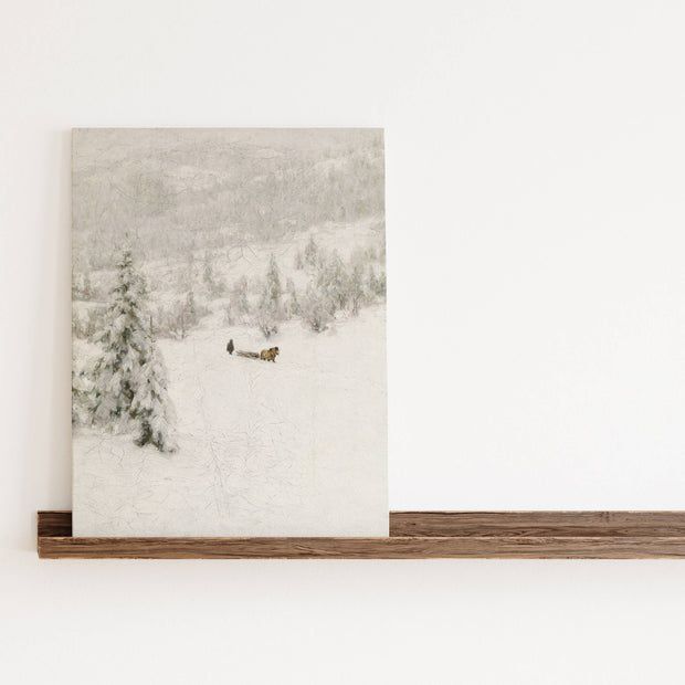 decor print :: vintage winter landscape
