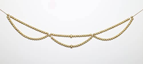 garland :: wood beads painted gold