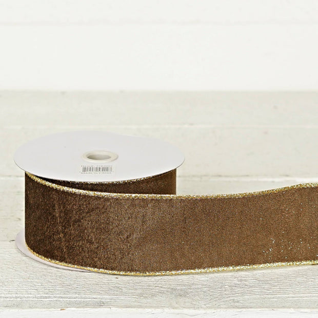 ribbon :: cappuccino velvet/gold