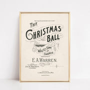 decor print :: vintage christmas ball