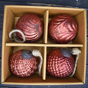 ornaments :: mercury red 3" {set of 4}