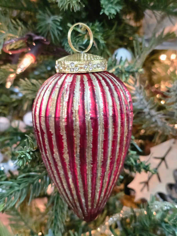ornament: red & gold