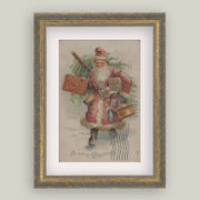 framed artwork :: antique santa postcard