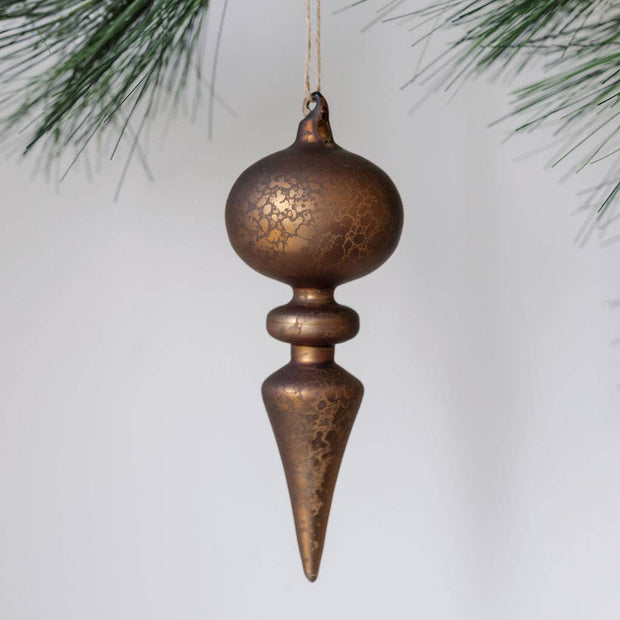 ornament :: glass finial espresso