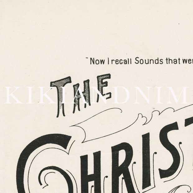 decor print :: vintage christmas ball