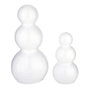 snowmen :: glass white {set of 2}