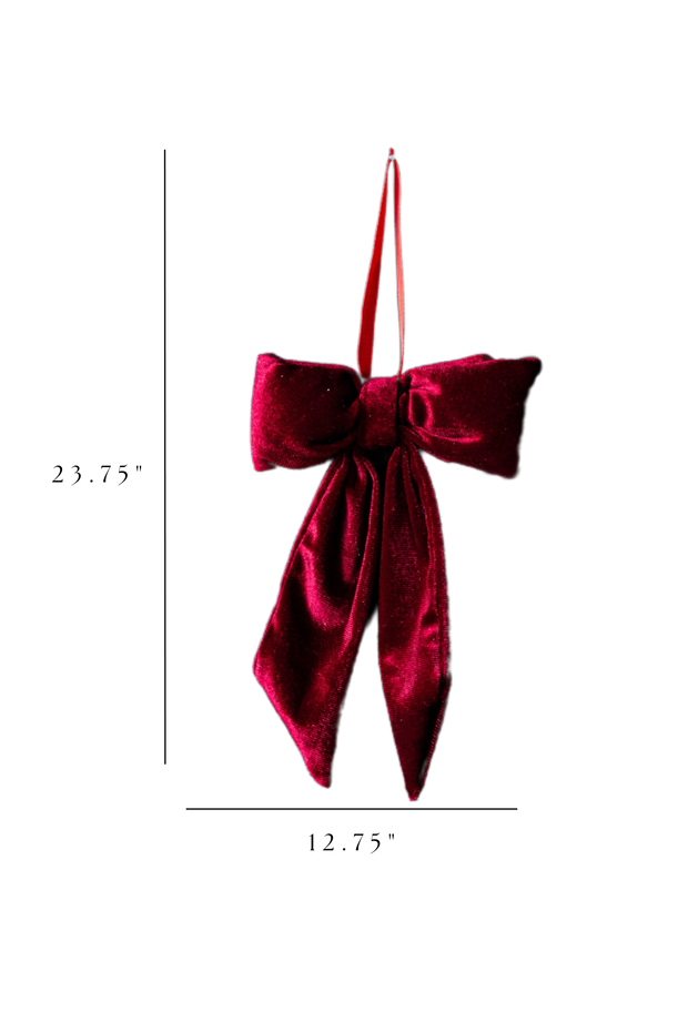 bows :: velvet deep red