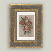framed artwork :: antique santa postcard