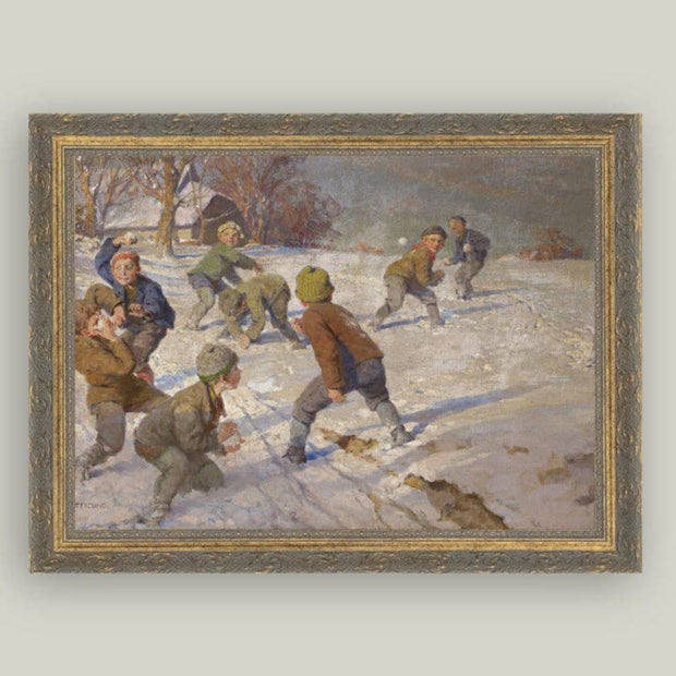 framed artwork :: the snowball fight