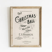decor print :: vintage christmas ball