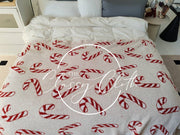throw blanket :: candy canes
